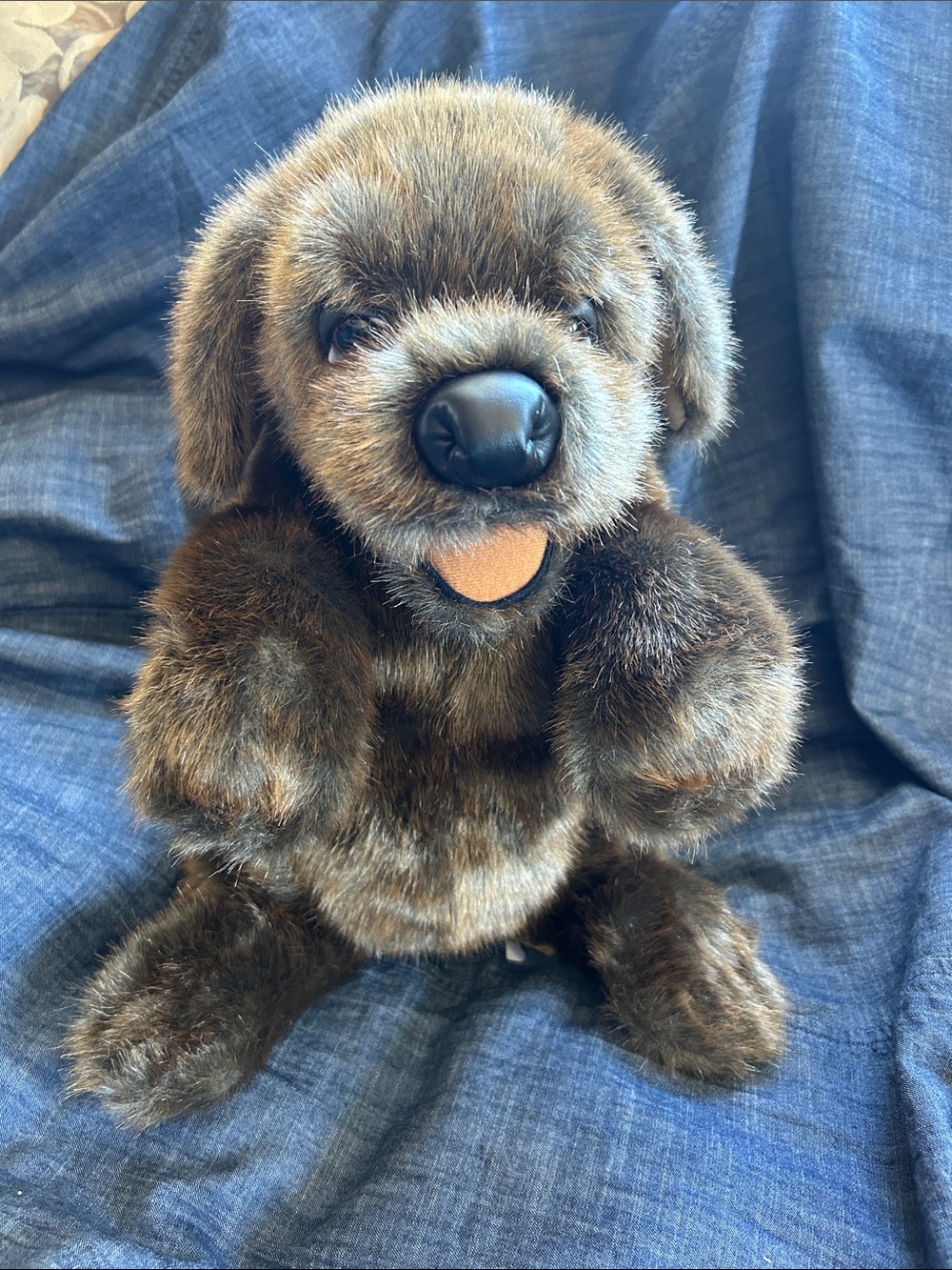 Folkmanis sitting dog puppet